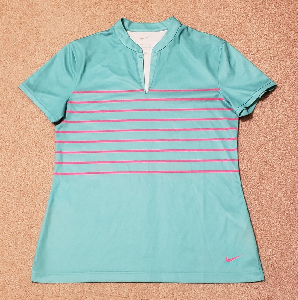Nike Womens Dri-FIT Victory Striped Golf Polo
